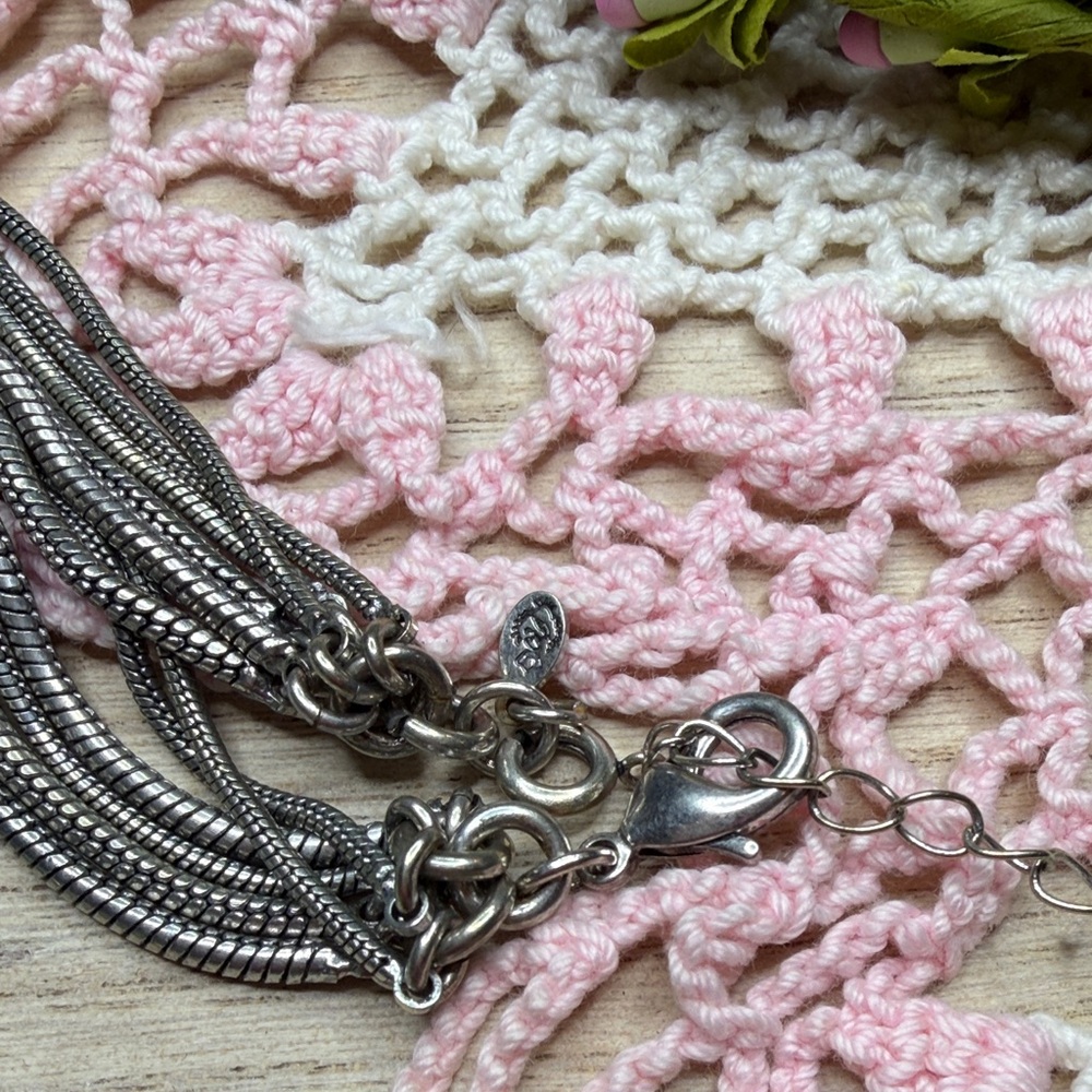 Premier Designs Silver and Blue Necklace with Pendant - Picture 2 of 6